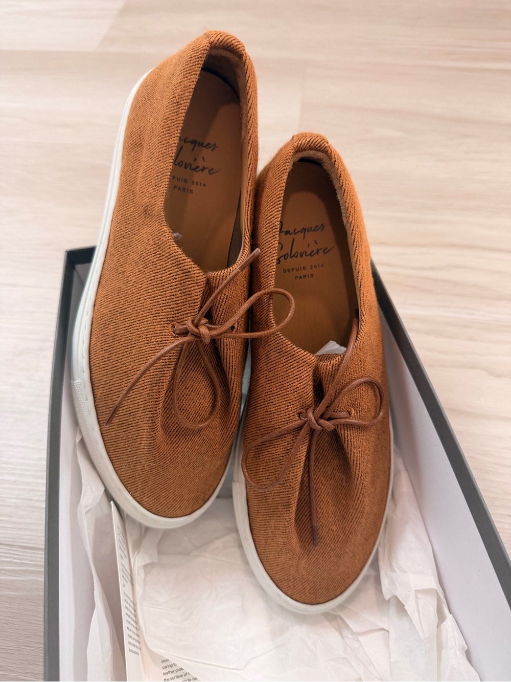 Jacques Soloviere Rust Brown Sneakers Size 38